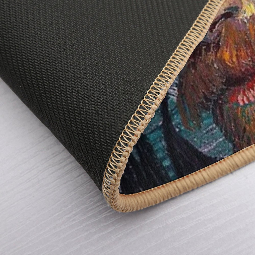 Van Goh Starry Night Sunflowers  Long-Lasting Bath Mat