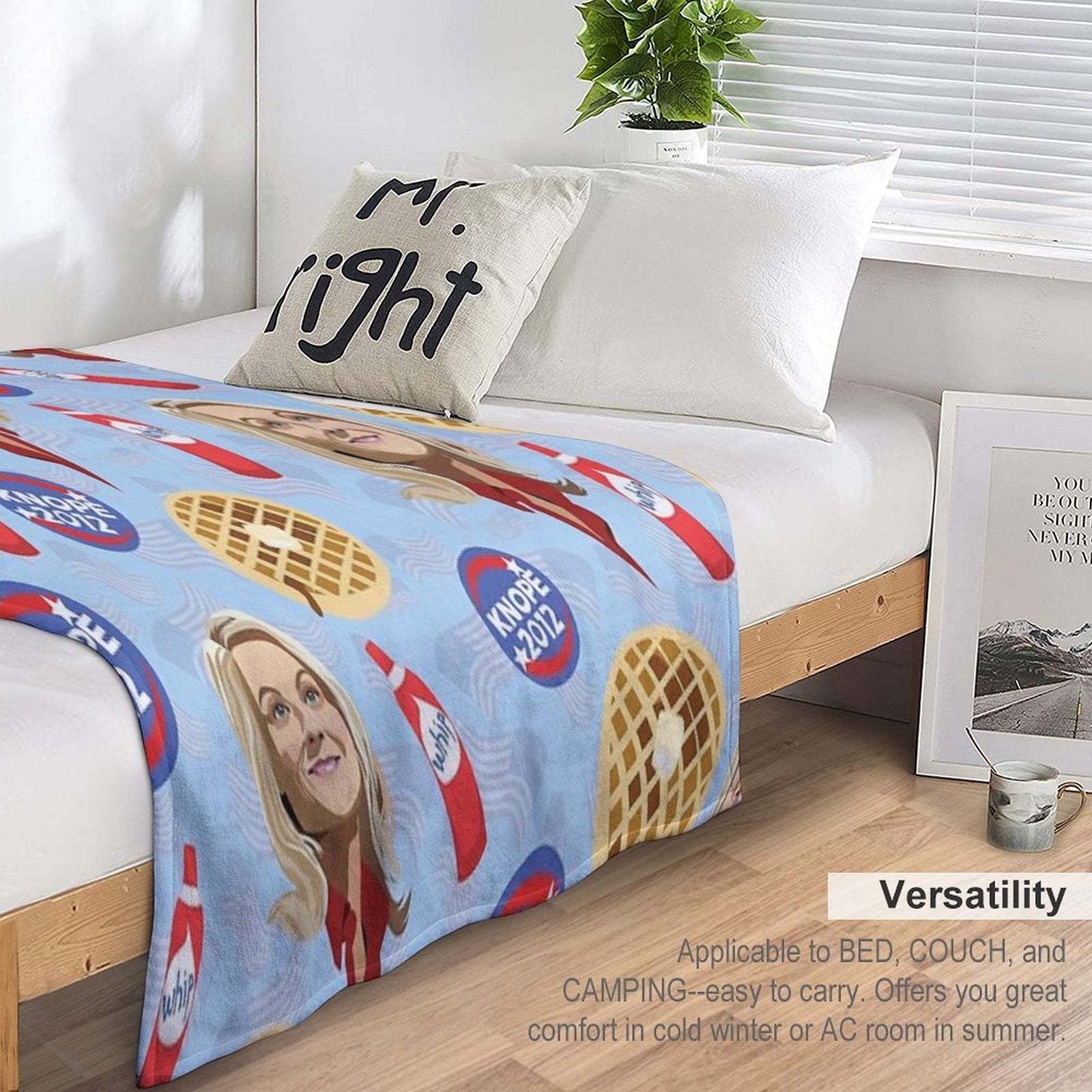 What's Important Friends, Waffles, And Work Travel-friendly Throw Blanket