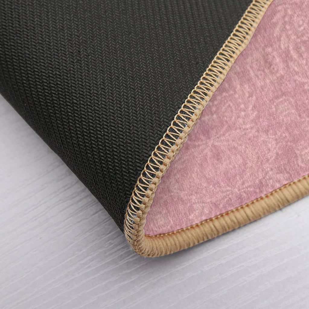 Paloma Faded Vintage Floral Damask in Rose Pink And Cream Fabric  Rapid-Drying Bath Mat