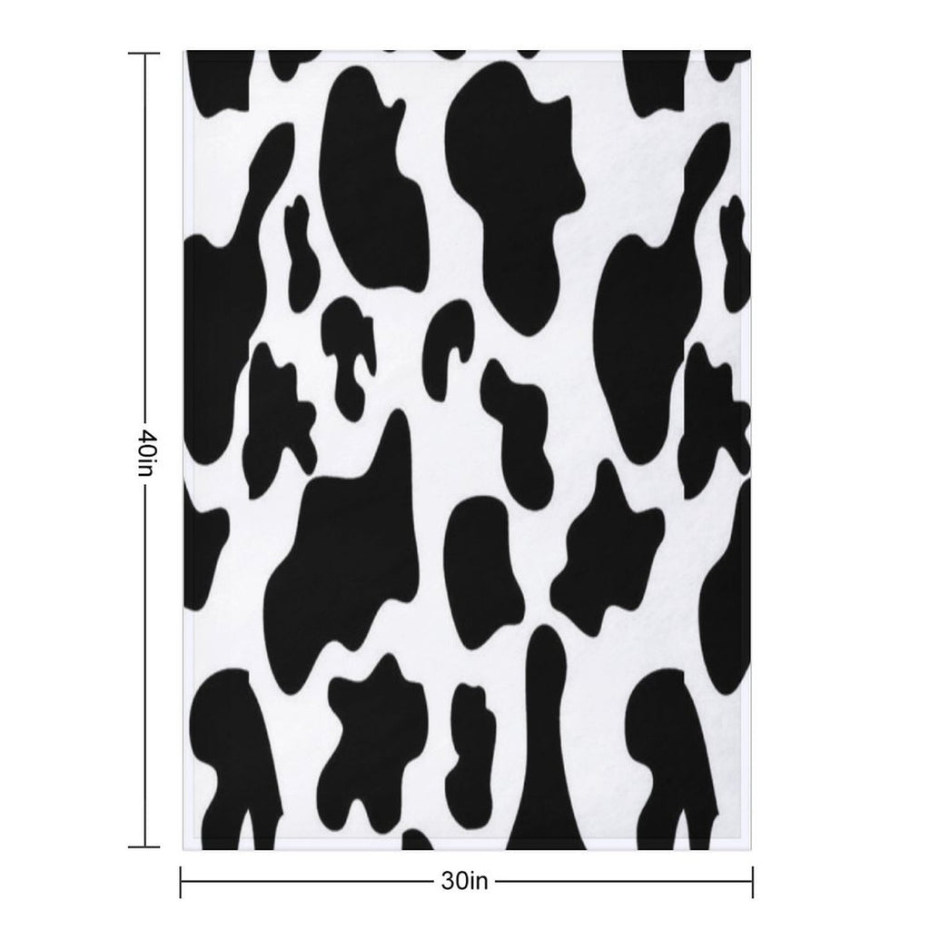 Cow Print Designer Face Mask Reusable & Washable, Designer Inspired, Black, White,Festival Comfort Throw Blanket
