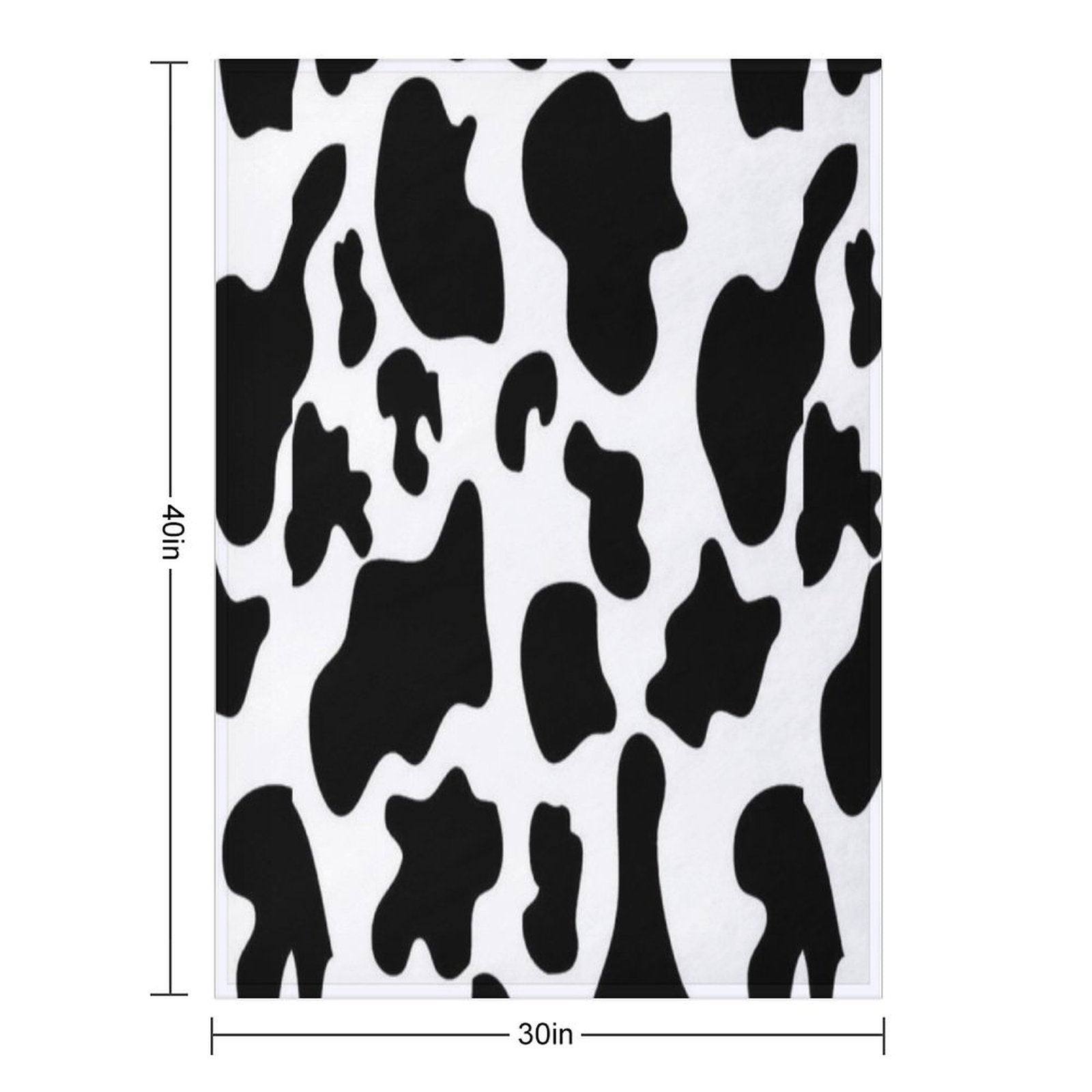 Cow Print Designer Face Mask Reusable & Washable, Designer Inspired, Black, White,Festival Comfort Throw Blanket