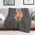 Cute Dogs Machine-washable Throw Blanket