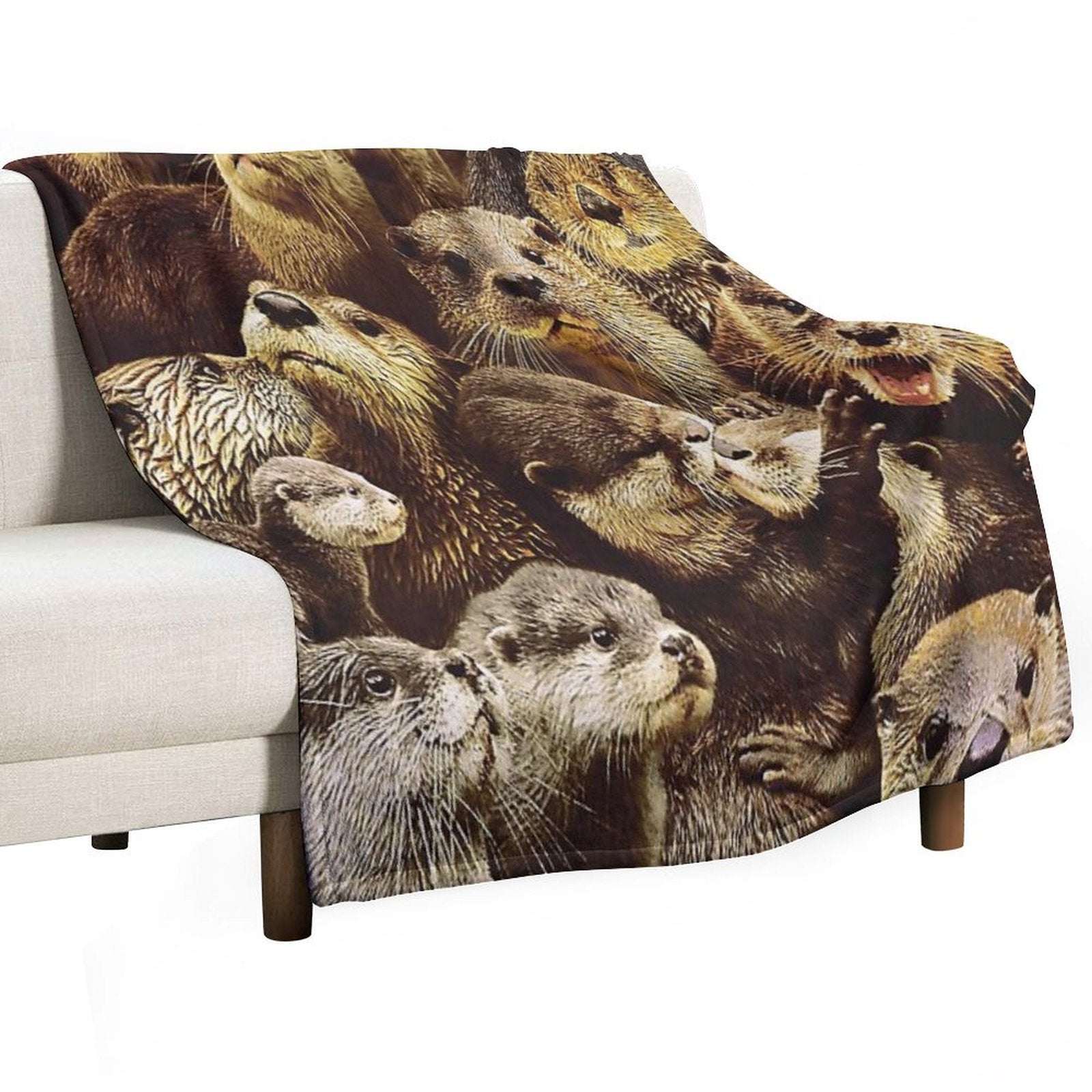 Otters Gift-ready Throw Blanket