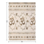 OM Symbol Ornament - Pastel Gold Durable Throw Blanket