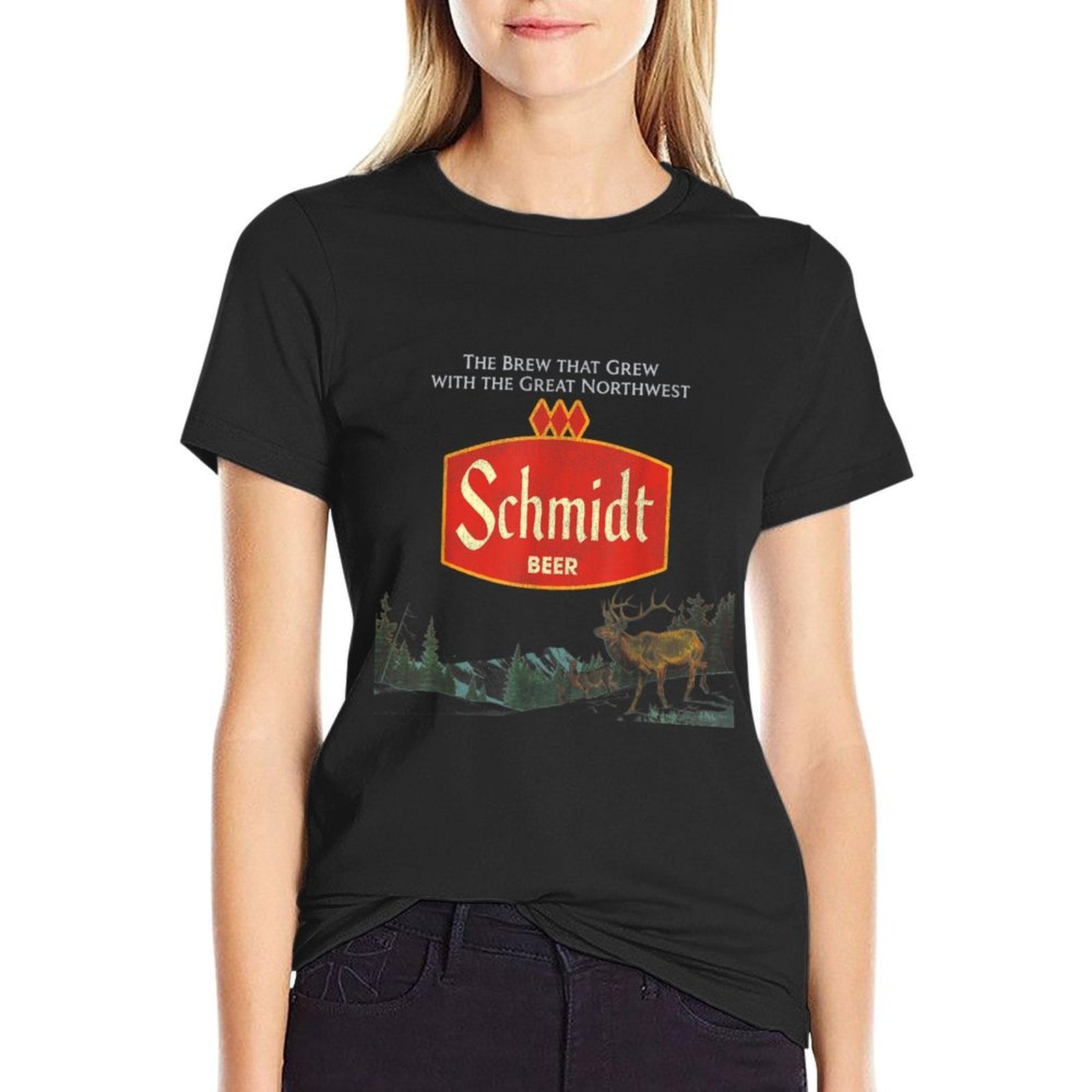 Beer Schmidt Beer Retro Defunct Nature Scene  Affordable Price T-Shirt