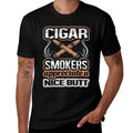Cigar Smokers Appreciate A Nice Butt Funny Cigar T  Ribbed Collar T-Shirt
