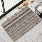 Tobacco - Boho Stripe -  Anti-Trip Bath Mat