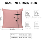 1950s Atomic Age Retro Starbursts in 50s Pink And Black Soft Warmth Comfort Throw Pillow