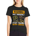 Snake Lover Warning May Suddenly Start Talking About Snakes  Polyester Blend T-Shirt