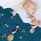 A Circus of Puffins Multi-functional Throw Blanket
