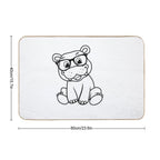 Hip Hip Hipster Hippo  Odorless Bath Mat