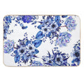 Blue Floral Design  Pet-Safe Bath Mat