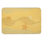 Cartoon Ocean Collection. Sand Pattern with Sea Stars  Dirt-Trapping Bath Mat