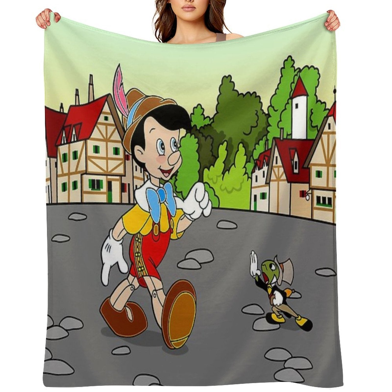Pinocchio Wrinkle-free Throw Blanket