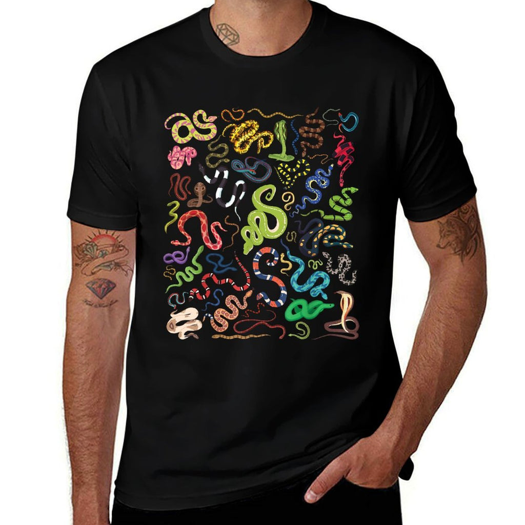 Types Of Snakes Educational Herpetologist Kids Boys Girls  Graphic-printed T-Shirt