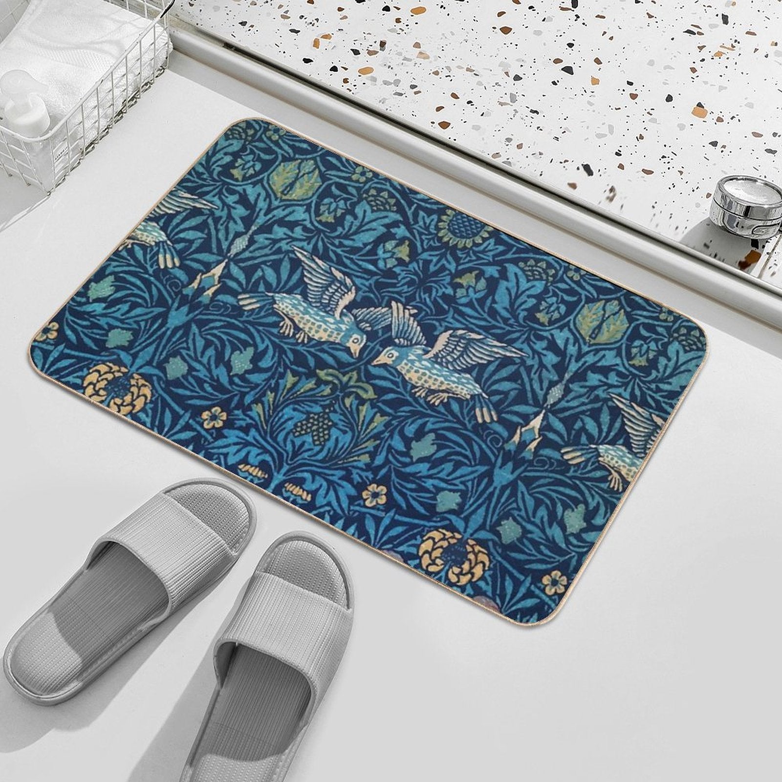 Birds by William Morris  Stain-Proof Bath Mat