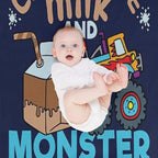 Chocolate Milk And Monster Trucks Velvety-soft Throw Blanket