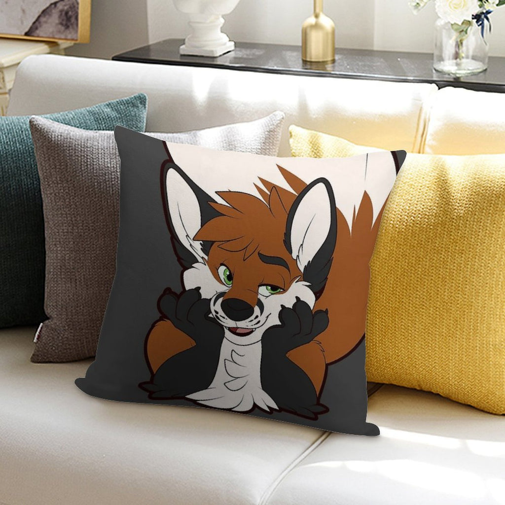 Sup Fox Soft Washable Throw Pillow