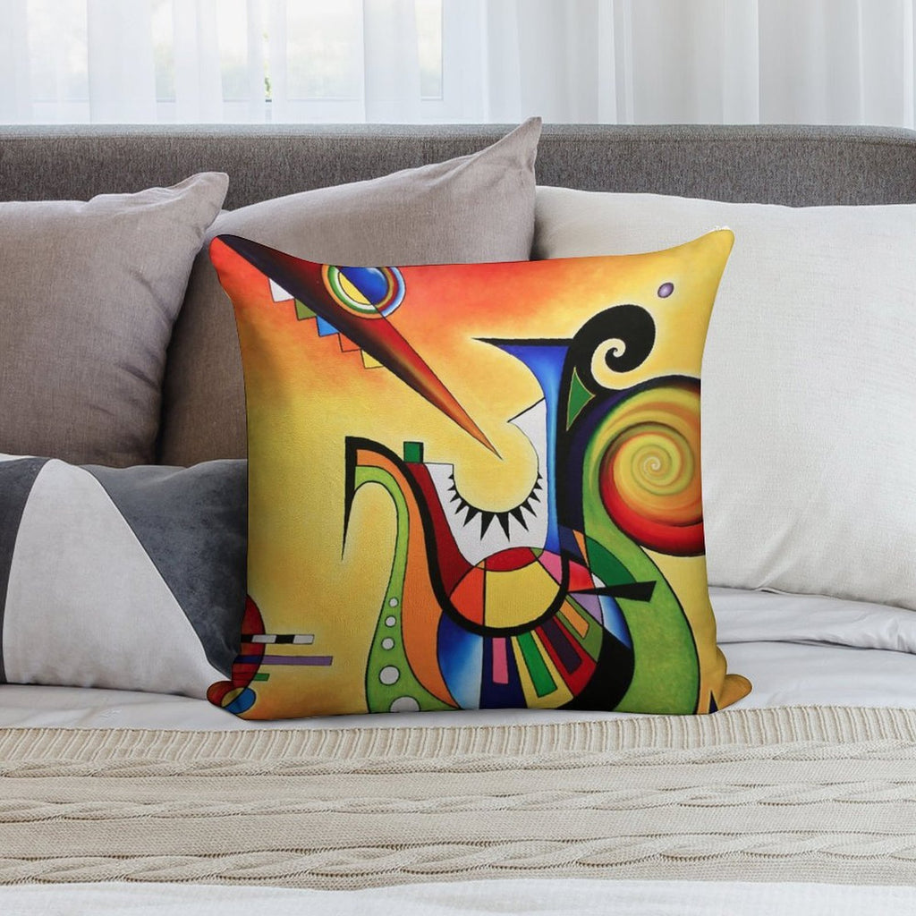 Homage to Kandinsky,  Sailing Soft Hidden Zipper Throw Pillow