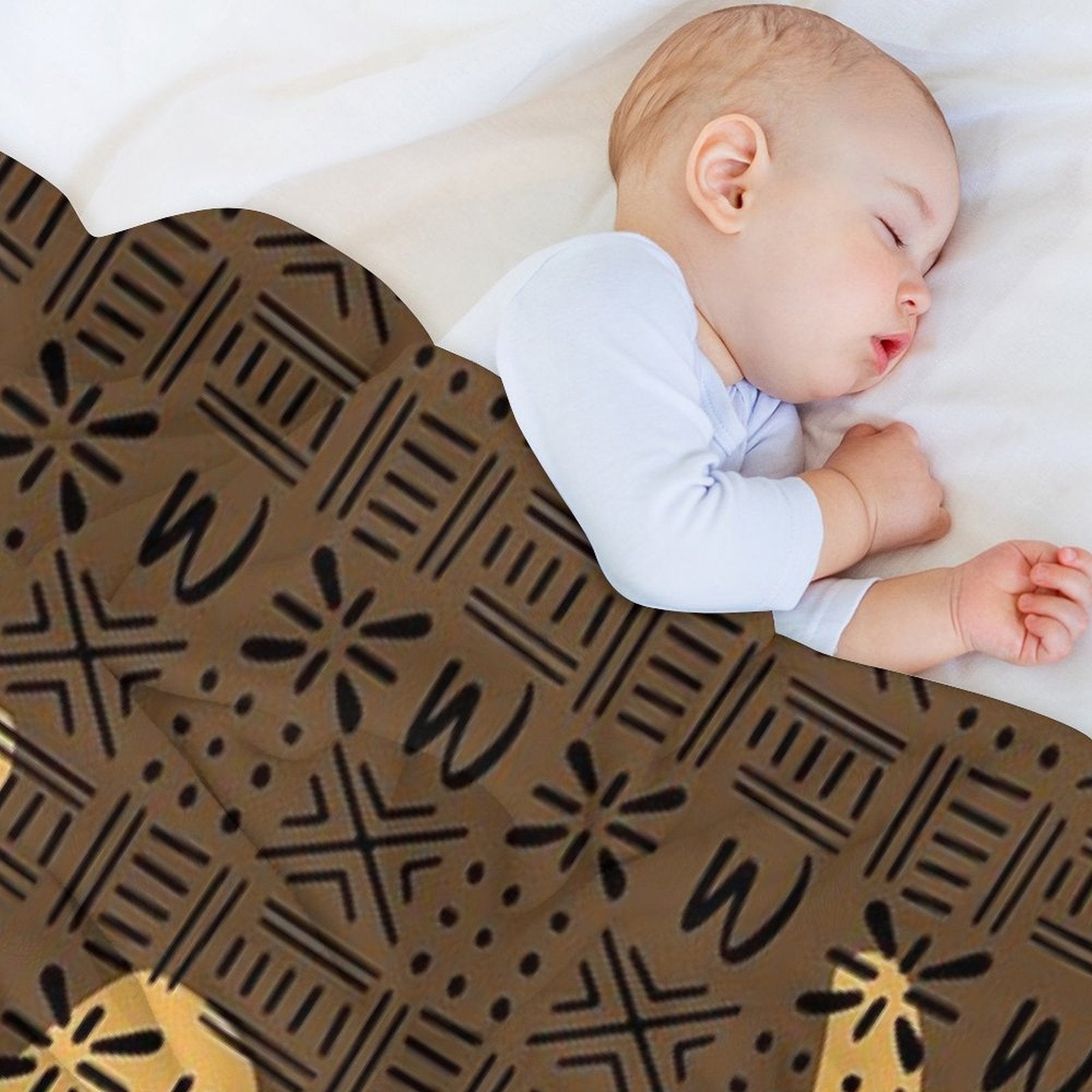 Bogolan Colored Art Anti-pilling Throw Blanket