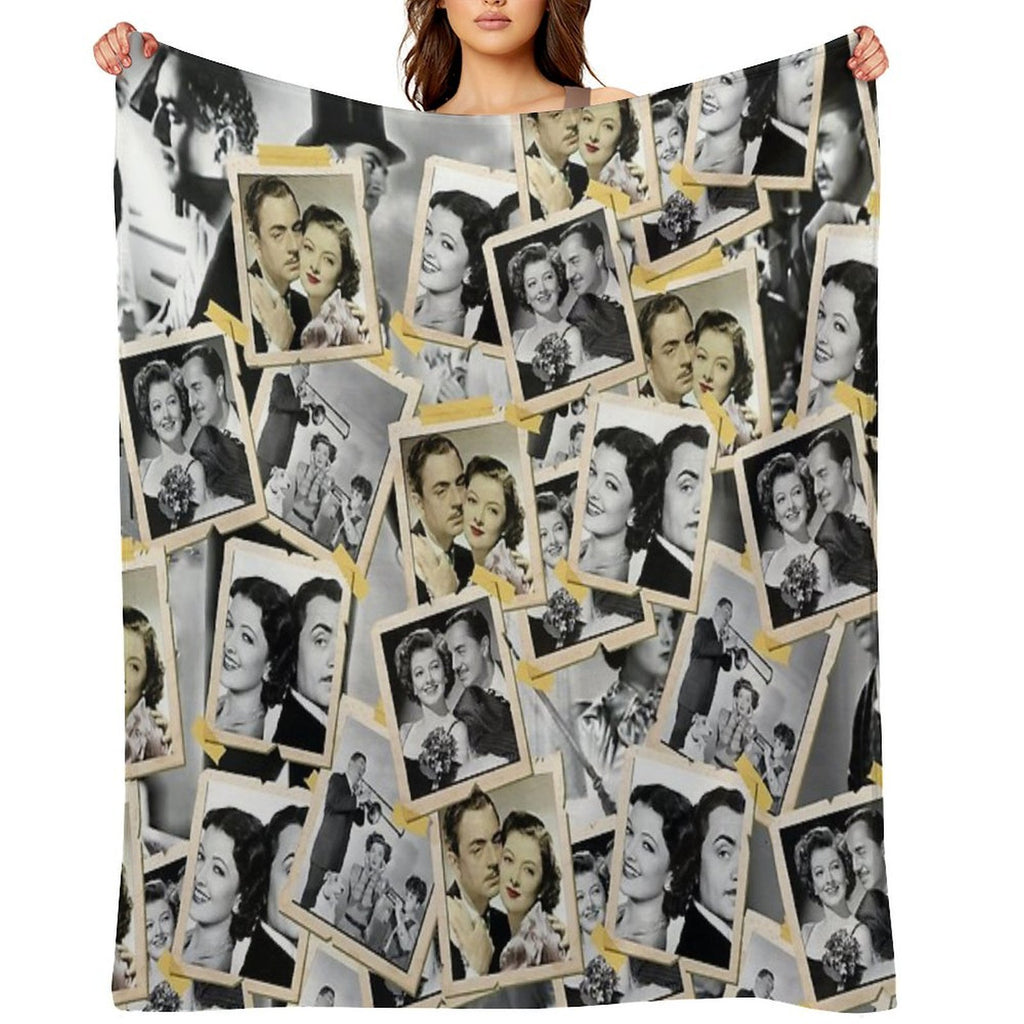 The Thin Man, Crime Thriller 30s, William Powell Myrna Loy Sustainable Throw Blanket