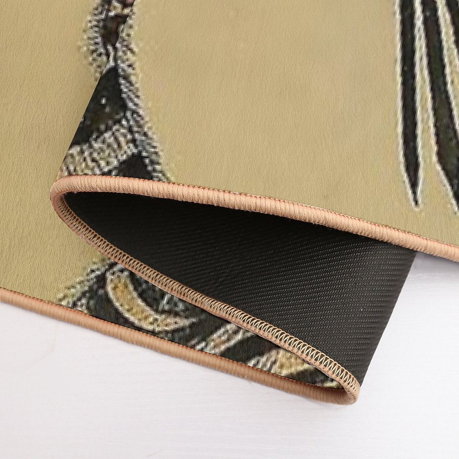 Striped Vintage Minhwa Tiger And Magpie  Easy To Clean Bath Mat