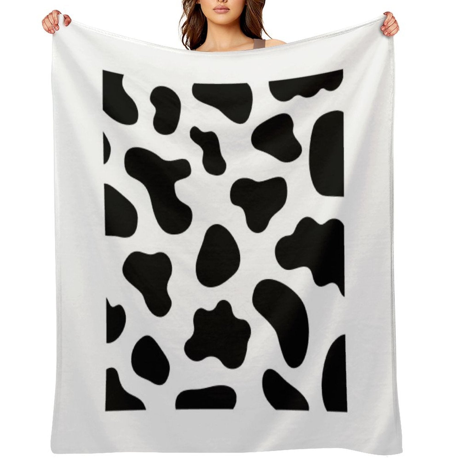 Cow Print Design Wrinkle-free Throw Blanket
