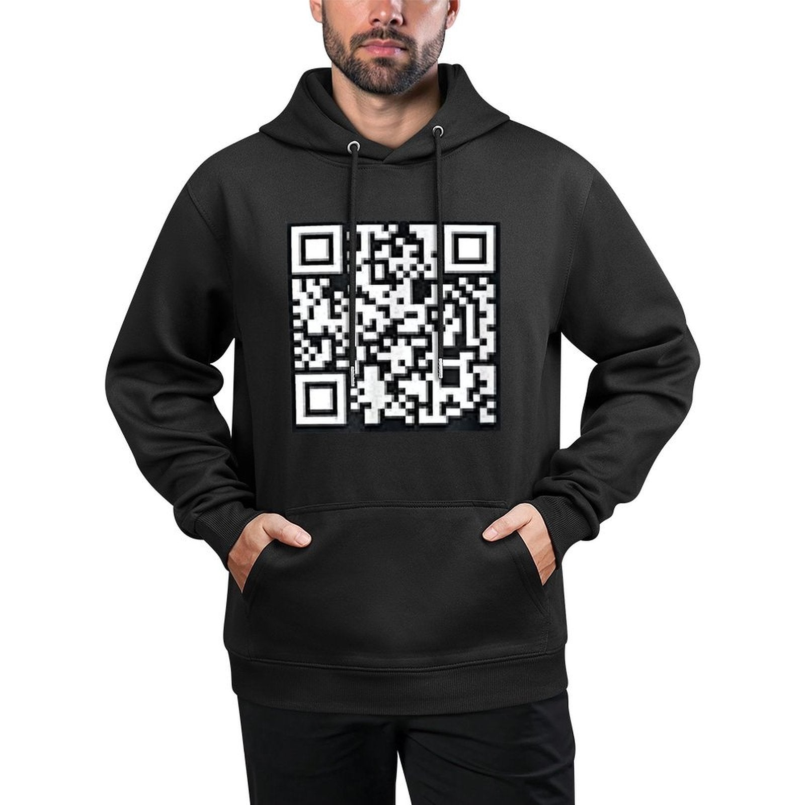 QR TRUMP President Trump Dance Code Funny Unisex-Adults Unisex Design Hoodie
