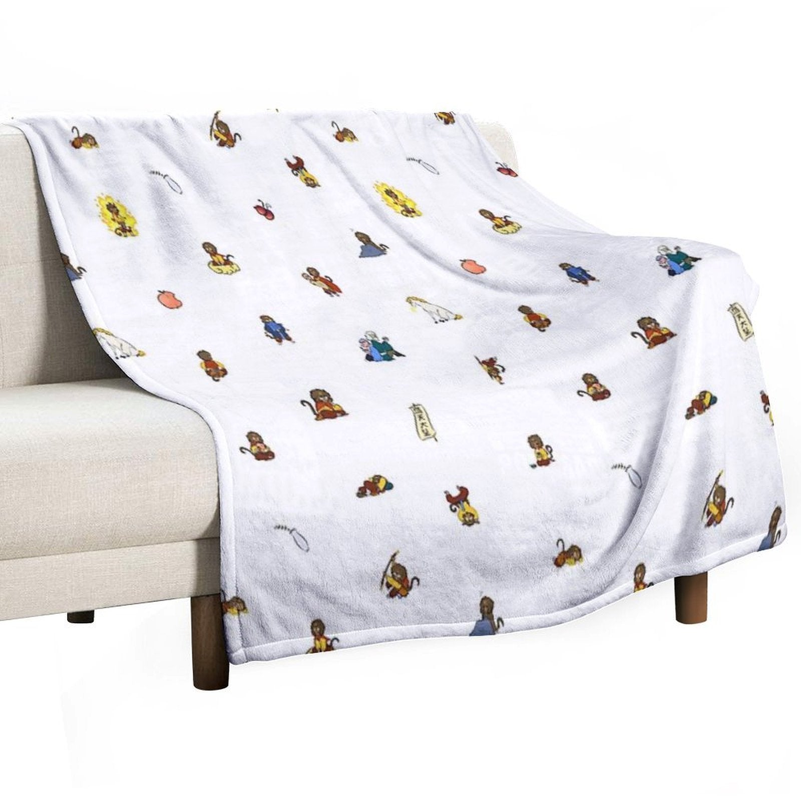 Barrel of Even More Monkeys Eco-conscious Throw Blanket