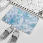 Blue Ocean Waves  Slip-Resistant Bath Mat