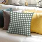 Plaid (sage Greenwhite) Soft Skin-Friendly Throw Pillow