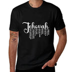 Jehovah Names of God 7 Names of God Christian Jewish Faith  Oversized Silhouette T-Shirt