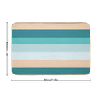 Beach Waves Color Palette, Blue Tones  Long-Lasting Bath Mat