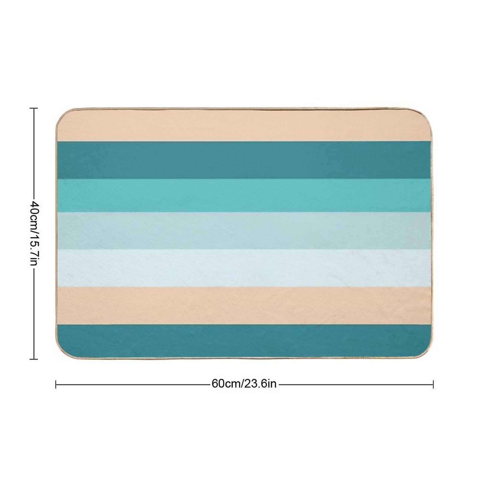 Beach Waves Color Palette, Blue Tones  Long-Lasting Bath Mat