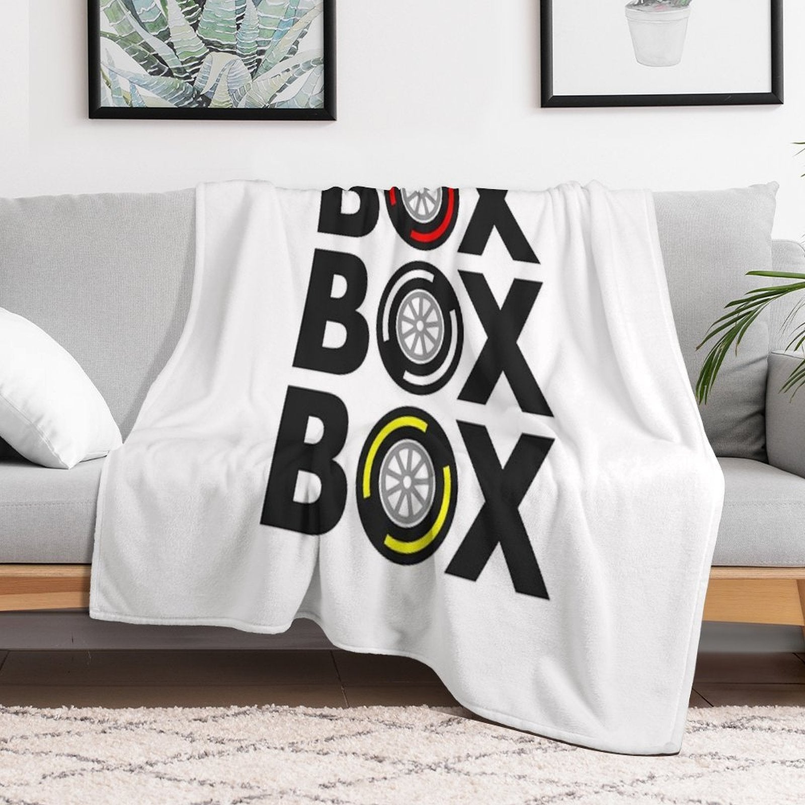 Box Box Box F1 Tyre Compound Design All-season Throw Blanket