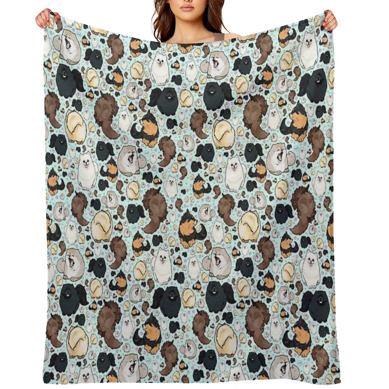 Pomeranians Premium Throw Blanket