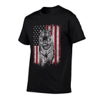 Patriotic Tiger 4th of July Patriotic USA Independence Day  Heathered Texture T-Shirt