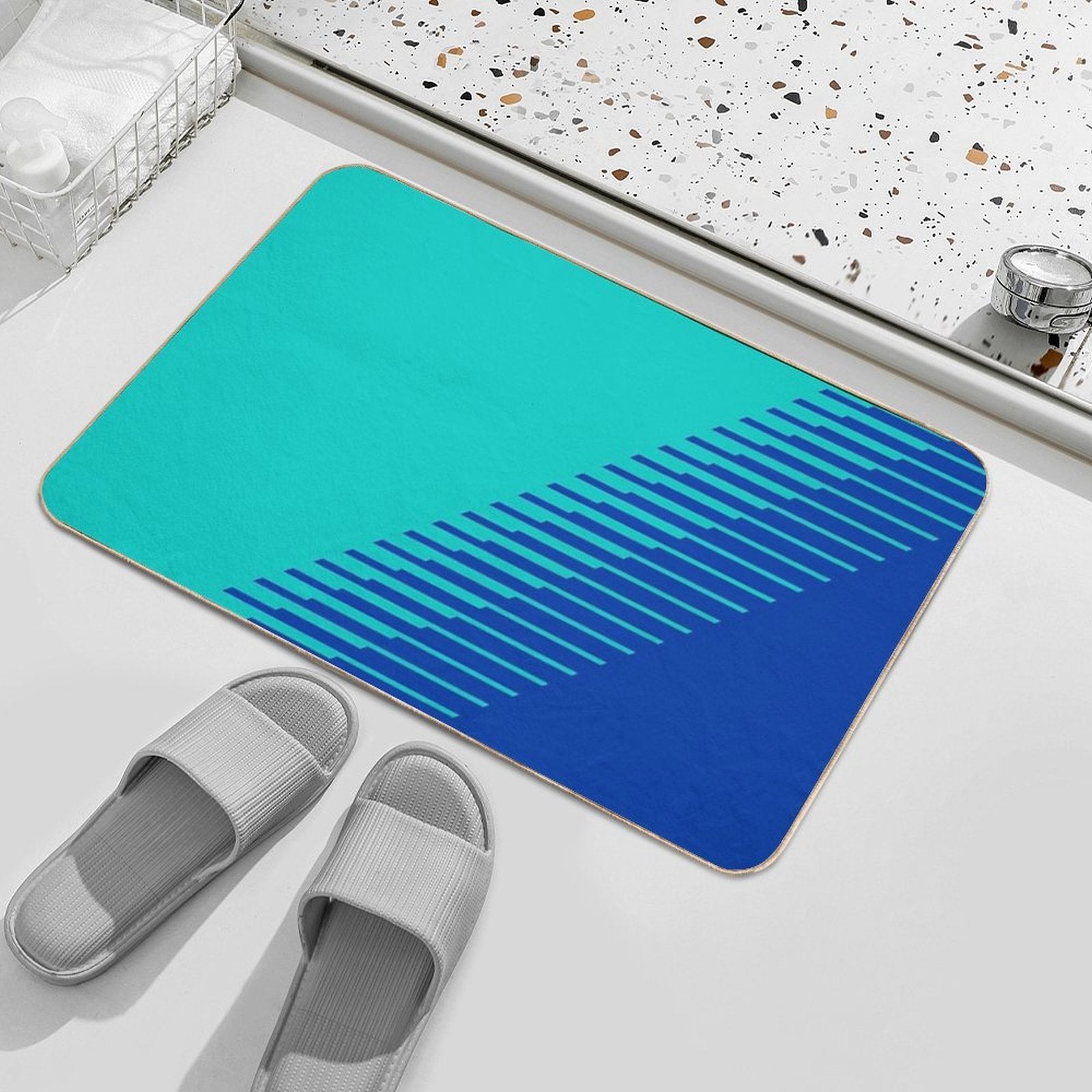 Falken Livery Stripes  Fade-Resistant Bath Mat