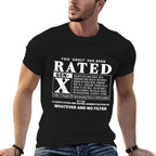 Funny Rated Gen X Generation X 80s Kid Humor  Slim-fit Cut T-Shirt