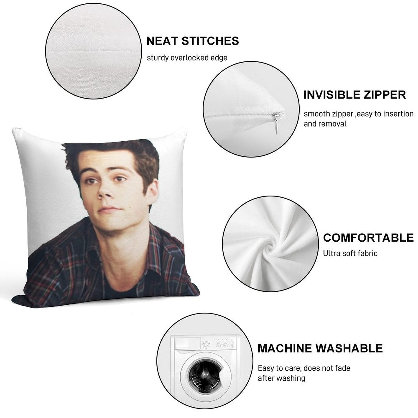Dylan O'Brien Is A Puppy Soft Anti-Pilling Throw Pillow