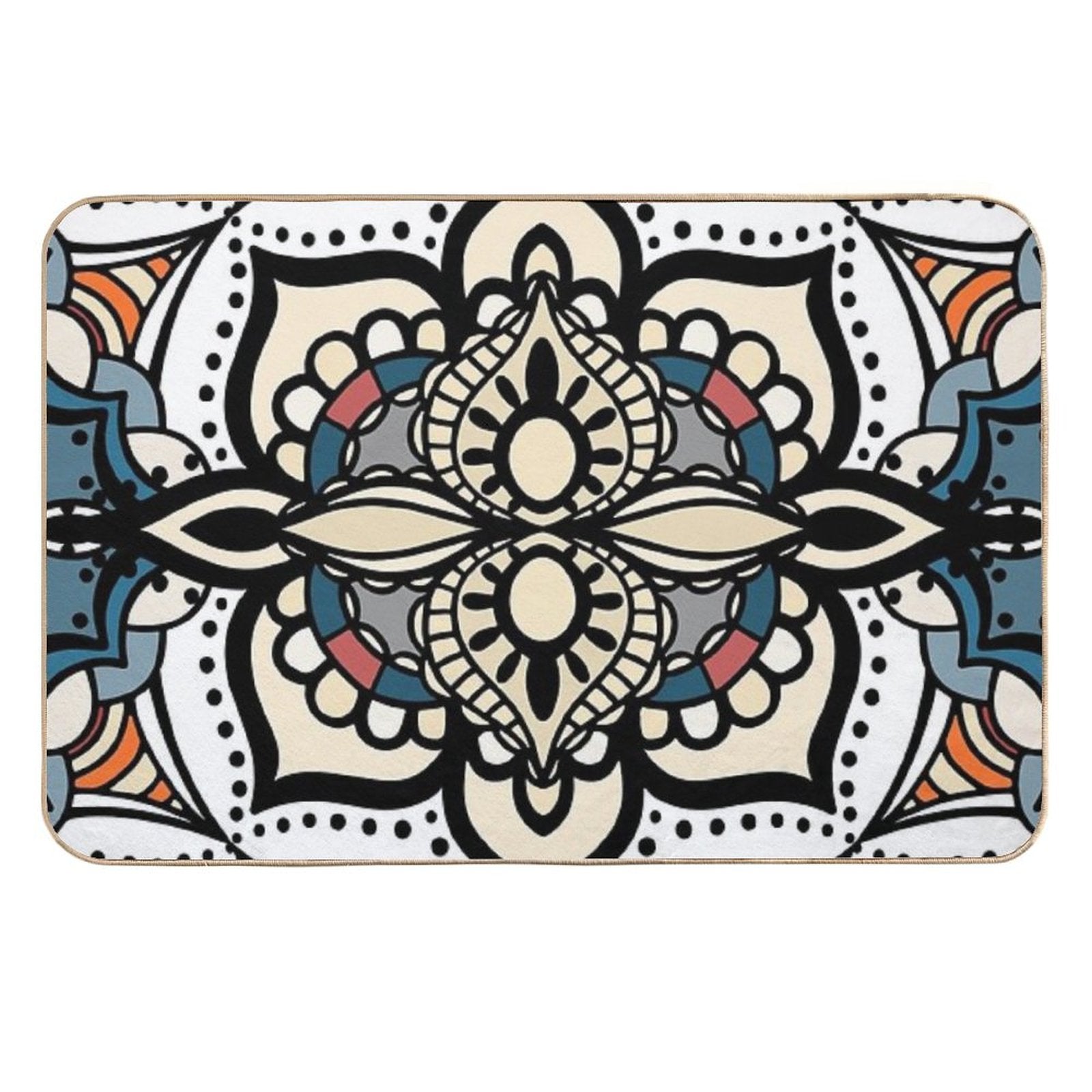 Turkish Floral Paisley Pattern  Stain-Proof Bath Mat