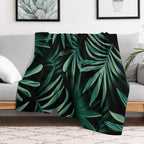 Monstera Leaves Multi-functional Throw Blanket