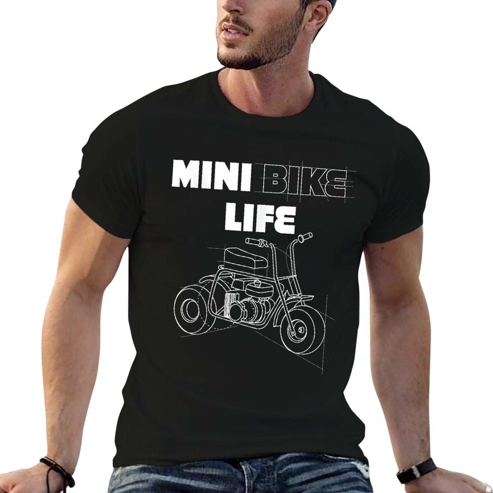 Minibike Mini Motorbike Funny Pocket Bike  Wrinkle-resistant T-Shirt