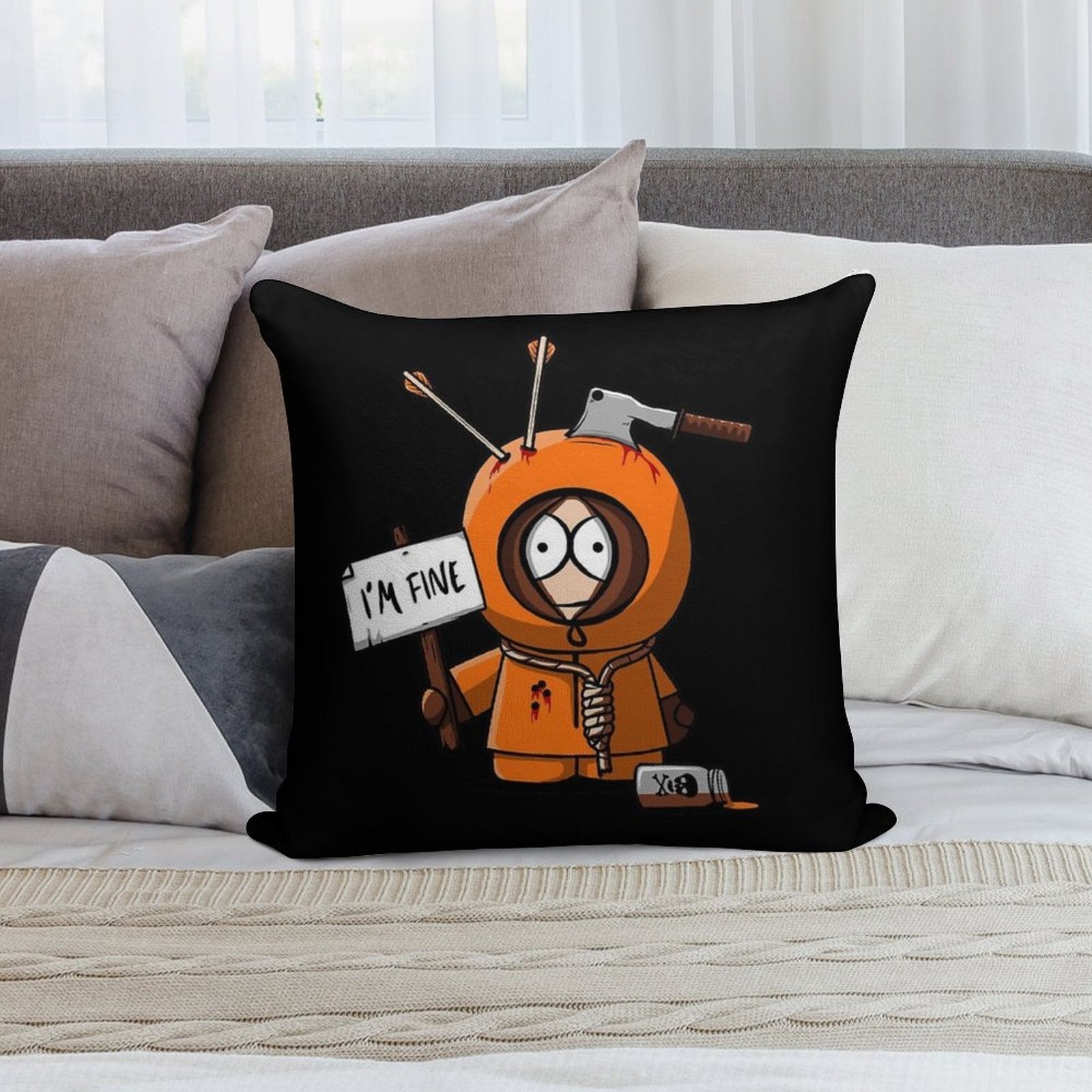 I'm Fine Soft Style Accent Throw Pillow