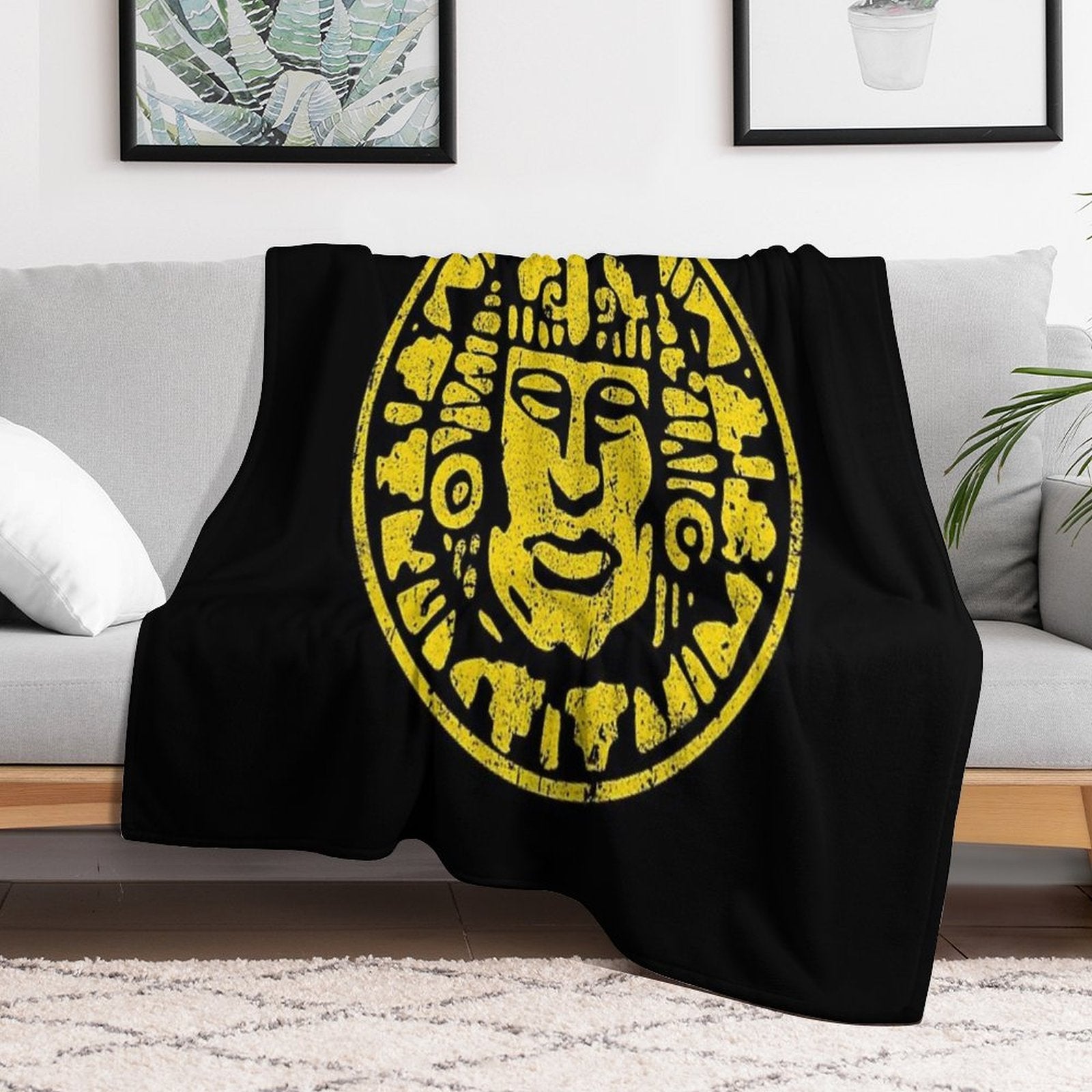Olmec Anti-pilling Throw Blanket