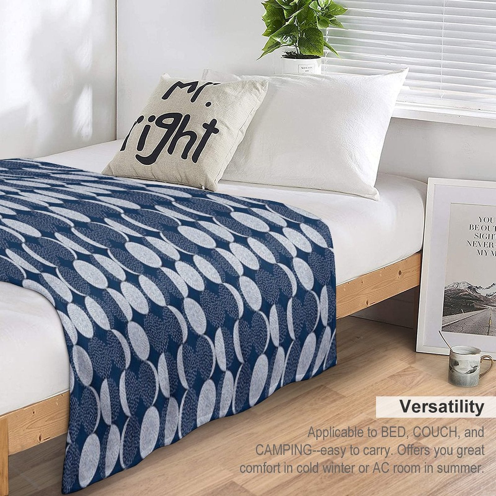 Moon Phases  Repeat Pattern Quick-dry Throw Blanket