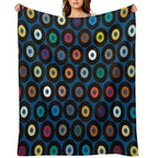 VINYL Blue Easy Care Throw Blanket