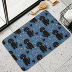 LOVE Black Goldendoodle Dog  Rapid-Drying Bath Mat