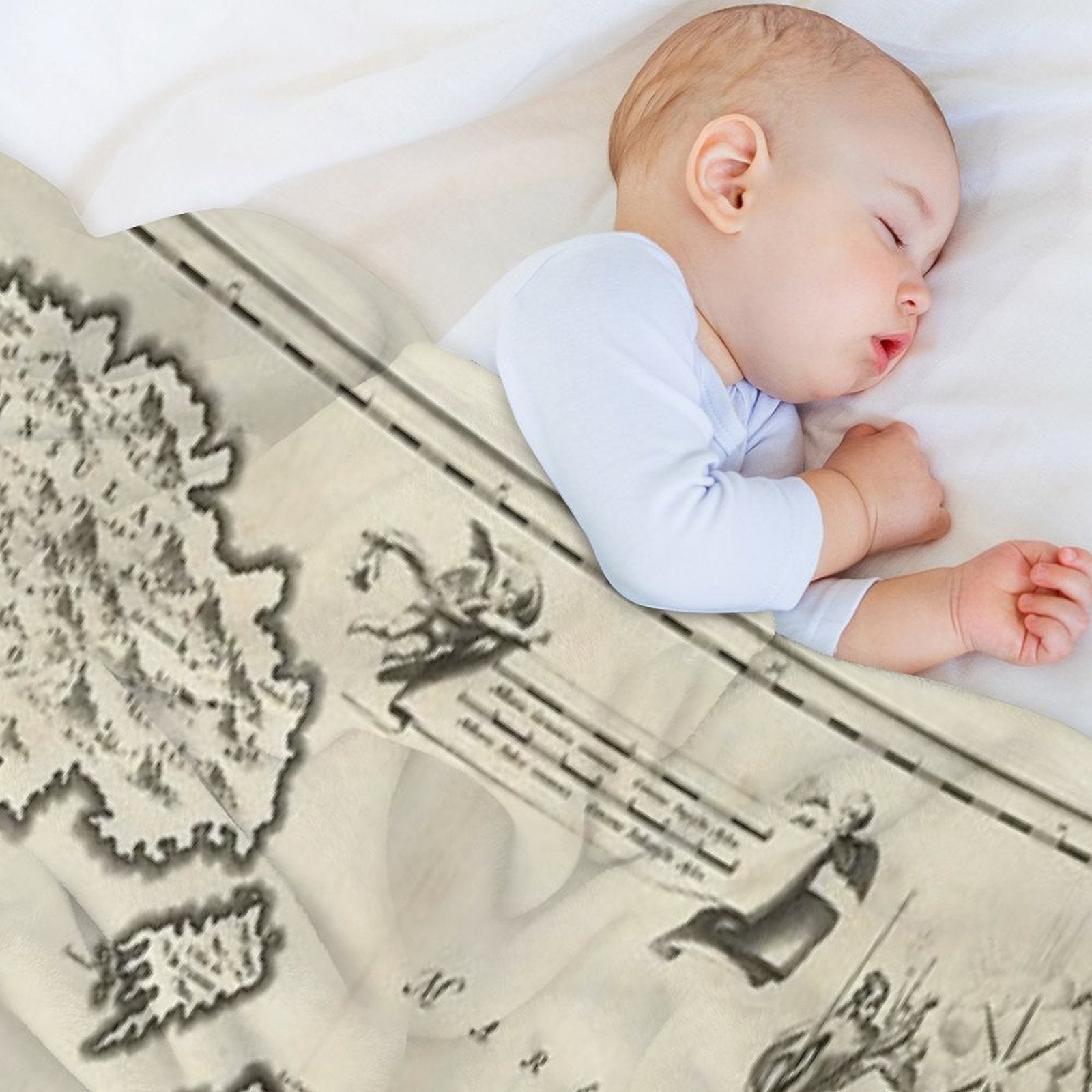 Vintage Malta Map Lightweight Throw Blanket