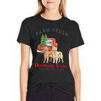 Golden Retriever Christmas Farm Fresh Christmas Trees  Quick-drying T-Shirt